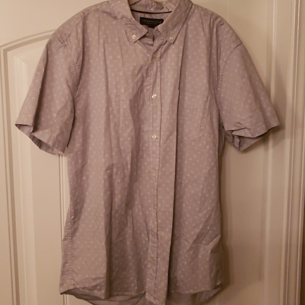 Aeropostale Men's Short Sleeve Button Down